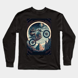 Dirt bike magical astronomical sphere blue sky Long Sleeve T-Shirt